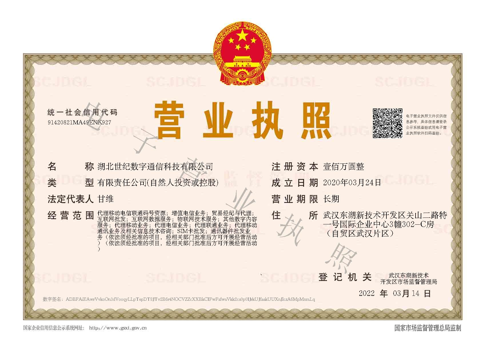 湖北世纪数字通信科技有限公司