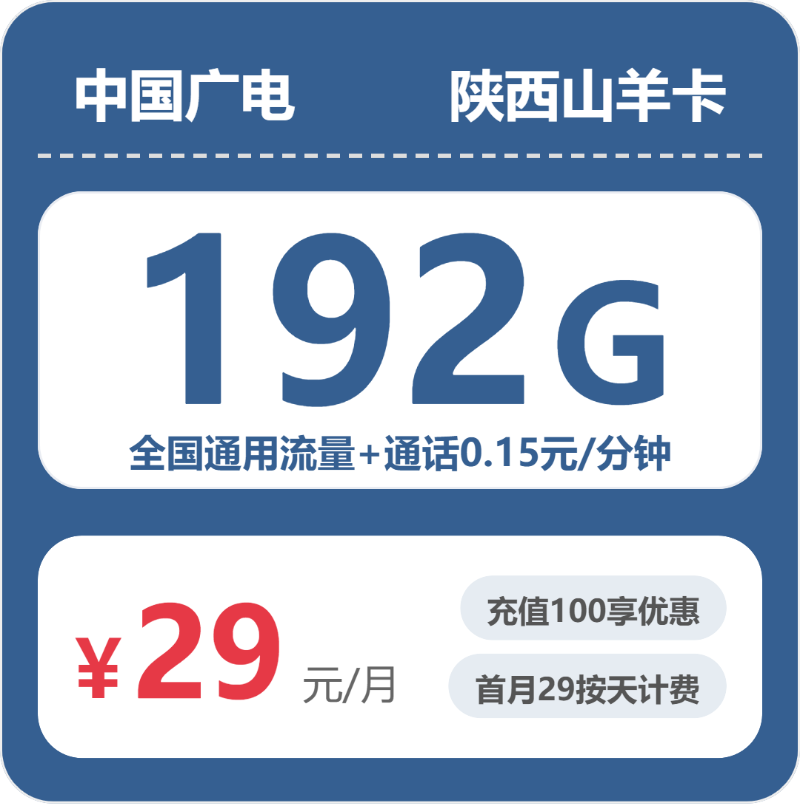 2026年5月下旬陕西大流量电话卡性价比高的套餐推荐,陕西广电、联通流量卡推荐