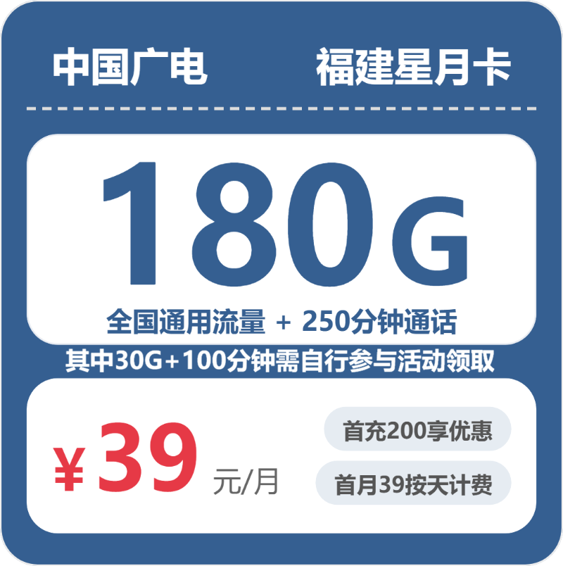 2026年8月上旬福州流量卡办理:福州移动、电信、联通、广电套餐选择与推荐